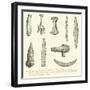 Weapons and Tools of Primitive Man-null-Framed Giclee Print