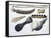 Weapons and Tools of Radak Islands, Marshall Islands-Louis Choris-Framed Stretched Canvas