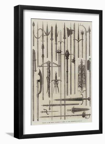 Weapons in the Meyrick Collection of Armour at South Kensington-null-Framed Giclee Print