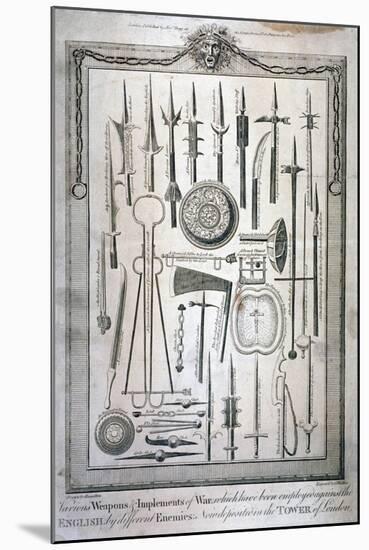 Weapons Kept at the Tower of London, C1800-G Walker-Mounted Giclee Print