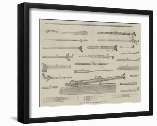 Weapons Used by the Malays of Perak-null-Framed Giclee Print