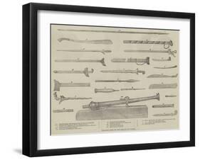 Weapons Used by the Malays of Perak-null-Framed Giclee Print