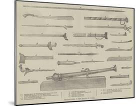 Weapons Used by the Malays of Perak-null-Mounted Giclee Print