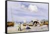 Wear Bay Beach, Folkestone-Frank M. Chase-Framed Stretched Canvas