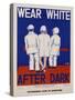 Wear White after Dark Poster-Gene Lowy-Stretched Canvas