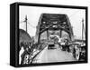 Wearmouth Bridge in Sunderland in the 1930s-Staff-Framed Stretched Canvas