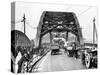 Wearmouth Bridge in Sunderland in the 1930s-Staff-Stretched Canvas