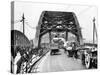 Wearmouth Bridge in Sunderland in the 1930s-Staff-Stretched Canvas
