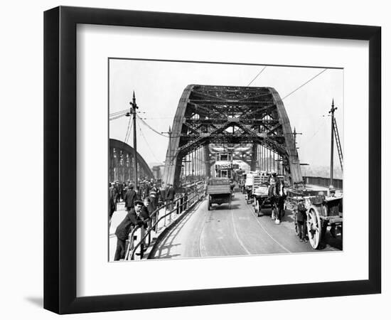 Wearmouth Bridge in Sunderland in the 1930s-Staff-Framed Photographic Print