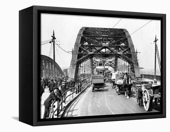 Wearmouth Bridge in Sunderland in the 1930s-Staff-Framed Stretched Canvas