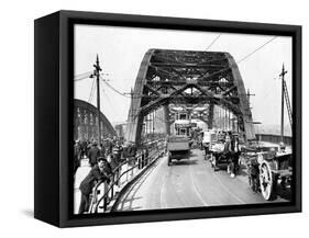 Wearmouth Bridge in Sunderland in the 1930s-Staff-Framed Stretched Canvas