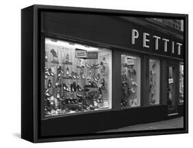 Wearra Shoes, Shop Window Display, Mexborough, South Yorkshire, 1960-Michael Walters-Framed Stretched Canvas