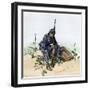 Weary Infantryman Resting by the Wayside, US Civil War-null-Framed Giclee Print