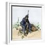 Weary Infantryman Resting by the Wayside, US Civil War-null-Framed Giclee Print