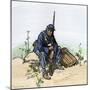 Weary Infantryman Resting by the Wayside, US Civil War-null-Mounted Giclee Print