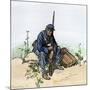 Weary Infantryman Resting by the Wayside, US Civil War-null-Mounted Giclee Print