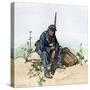 Weary Infantryman Resting by the Wayside, US Civil War-null-Stretched Canvas