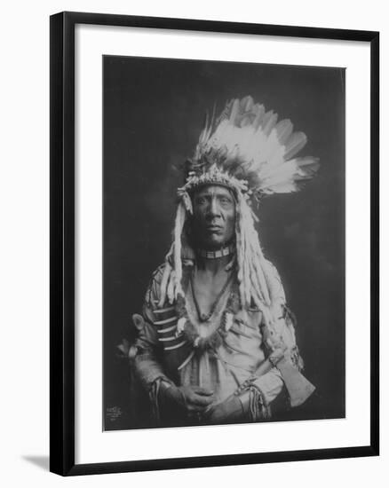 Weasel Tail Piegan Indian Native American Curtis Photograph-Lantern Press-Framed Art Print