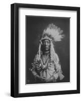 Weasel Tail Piegan Indian Native American Curtis Photograph-Lantern Press-Framed Art Print