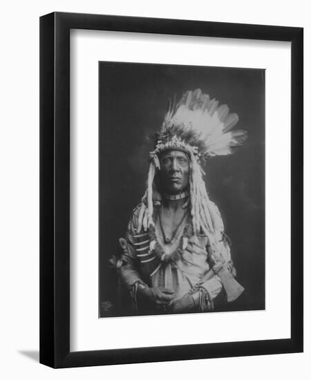 Weasel Tail Piegan Indian Native American Curtis Photograph-Lantern Press-Framed Art Print