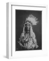 Weasel Tail Piegan Indian Native American Curtis Photograph-Lantern Press-Framed Art Print