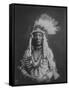 Weasel Tail Piegan Indian Native American Curtis Photograph-Lantern Press-Framed Stretched Canvas