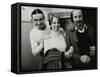 Weather Report Band Members Jaco Pastorius and Joe Zawinul with Jacki Kirkham-Pamflett at the Odeon-Denis Williams-Framed Stretched Canvas