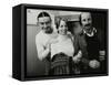 Weather Report Band Members Jaco Pastorius and Joe Zawinul with Jacki Kirkham-Pamflett at the Odeon-Denis Williams-Framed Stretched Canvas