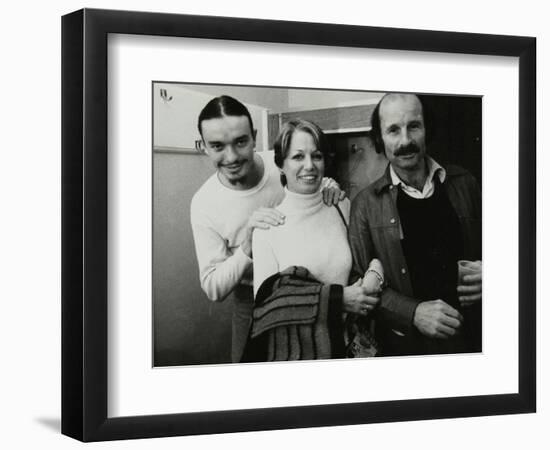 Weather Report Band Members Jaco Pastorius and Joe Zawinul with Jacki Kirkham-Pamflett at the Odeon-Denis Williams-Framed Photographic Print