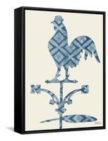 Weather Vane Rooster-Tina Carlson-Framed Stretched Canvas