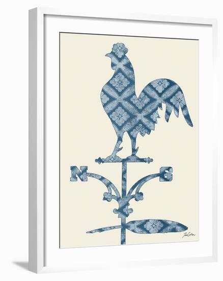 Weather Vane Rooster-Tina Carlson-Framed Art Print