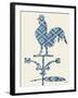 Weather Vane Rooster-Tina Carlson-Framed Art Print