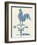 Weather Vane Rooster-Tina Carlson-Framed Art Print