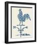 Weather Vane Rooster-Tina Carlson-Framed Art Print