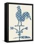 Weather Vane Rooster-Tina Carlson-Framed Stretched Canvas