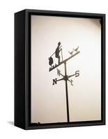 Weather Vane with Old Man and Cane-null-Framed Stretched Canvas