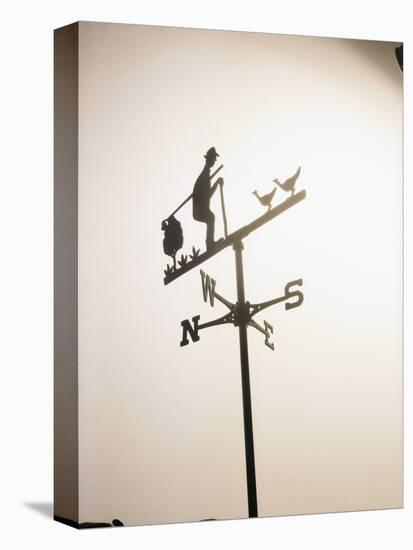 Weather Vane with Old Man and Cane-null-Stretched Canvas