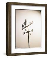 Weather Vane with Old Man and Cane-null-Framed Photographic Print