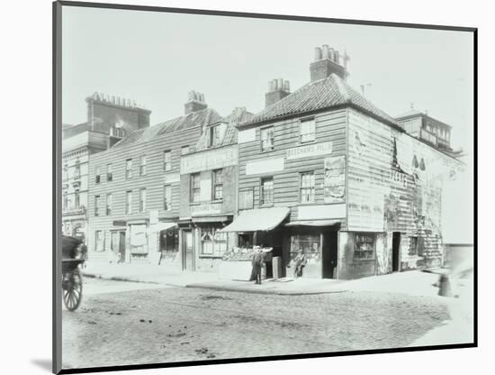 Weatherboard Houses and Shops on the Albert Embankment, Lambeth, London, 1900-null-Mounted Photographic Print