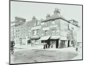 Weatherboard Houses and Shops on the Albert Embankment, Lambeth, London, 1900-null-Mounted Photographic Print