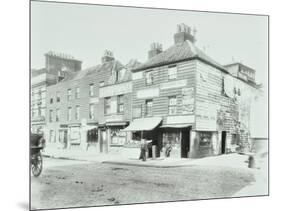 Weatherboard Houses and Shops on the Albert Embankment, Lambeth, London, 1900-null-Mounted Photographic Print