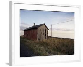 Weathered Barn on Coast, Lofoten Islands, Norway, Scandinavia, Europe-Purcell-Holmes-Framed Photographic Print