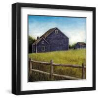 Weathered Barns Navy-David Carter Brown-Framed Art Print