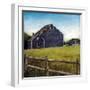 Weathered Barns Navy-David Carter Brown-Framed Art Print