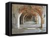 Weathered Brick Arches in a Bastion of Civil War Era Fort Pickens in the Gulf Islands National Seas-Colin D Young-Framed Stretched Canvas