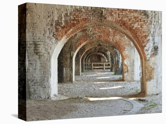 Weathered Brick Arches in a Bastion of Civil War Era Fort Pickens in the Gulf Islands National Seas-Colin D Young-Stretched Canvas