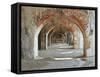 Weathered Brick Arches in a Bastion of Civil War Era Fort Pickens in the Gulf Islands National Seas-Colin D Young-Framed Stretched Canvas