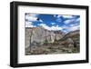 Weathered Buddhist chortens at Neyrak village looking over cliff, Zanskar, India, Himalayas, Asia-Thomas L. Kelly-Framed Photographic Print