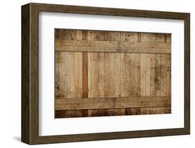 Weathered Cedar Background Panel.-Hannamariah-Framed Photographic Print