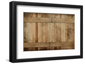 Weathered Cedar Background Panel.-Hannamariah-Framed Photographic Print